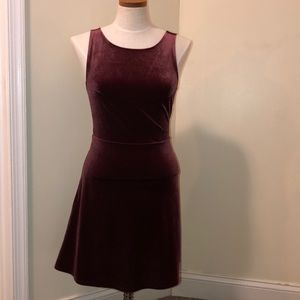 Express women’s skater scoop neck velvet dress